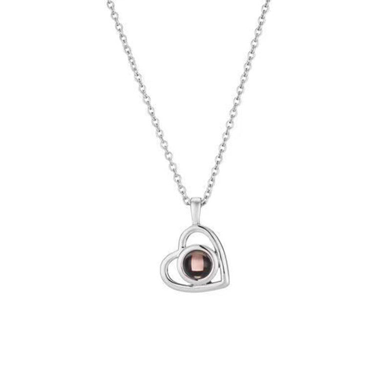 Languages I Love You Necklace Nano Projection Customized Color Pictures Photo Text