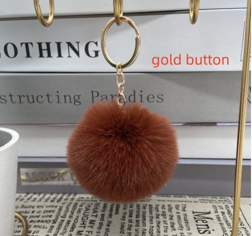 20 Colors Fluffy Fur Pom Pom Keychain Soft Faux Fur-like Ball Car Keyring Key Holder Women Bag Pendant Jewelry