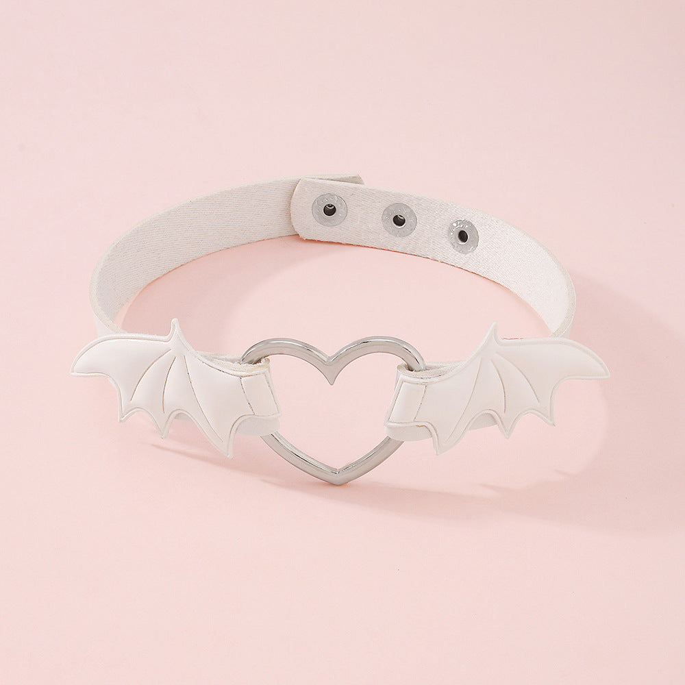 Gothic Punk Vampir Herz Flügel Halskette Choker