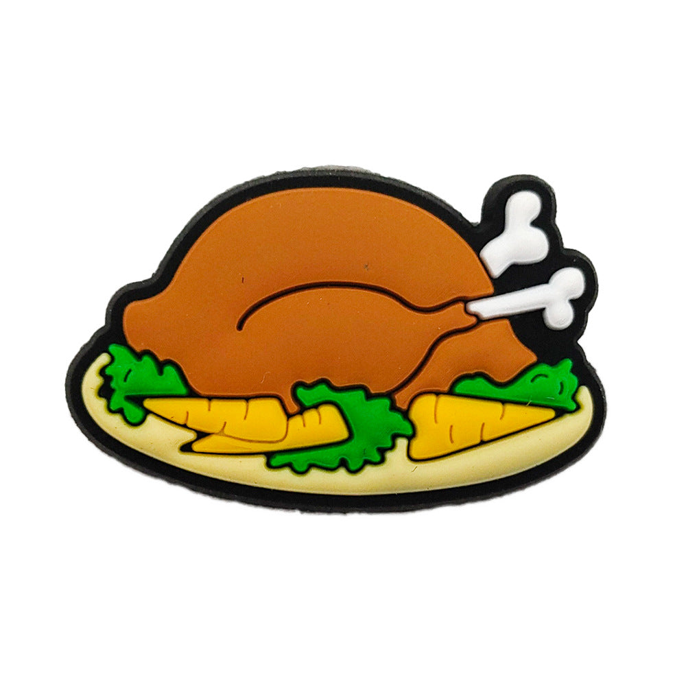 Thanksgiving-Serie Cartoon-Lochschuhe-Schnalle