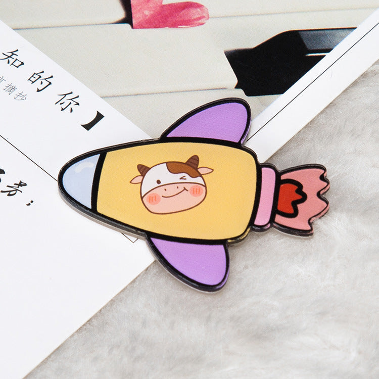 Niedliche japanische kreative Cartoon-Acryl-Brosche Mädchen Kleidung Tasche Anhänger Abzeichen Pin Schmuck