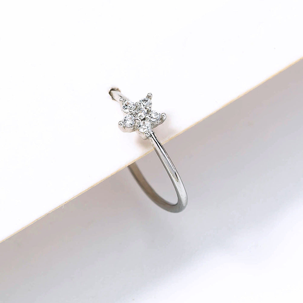 Joyas de moda de piercing para la nariz con forma de estrella para un nicho