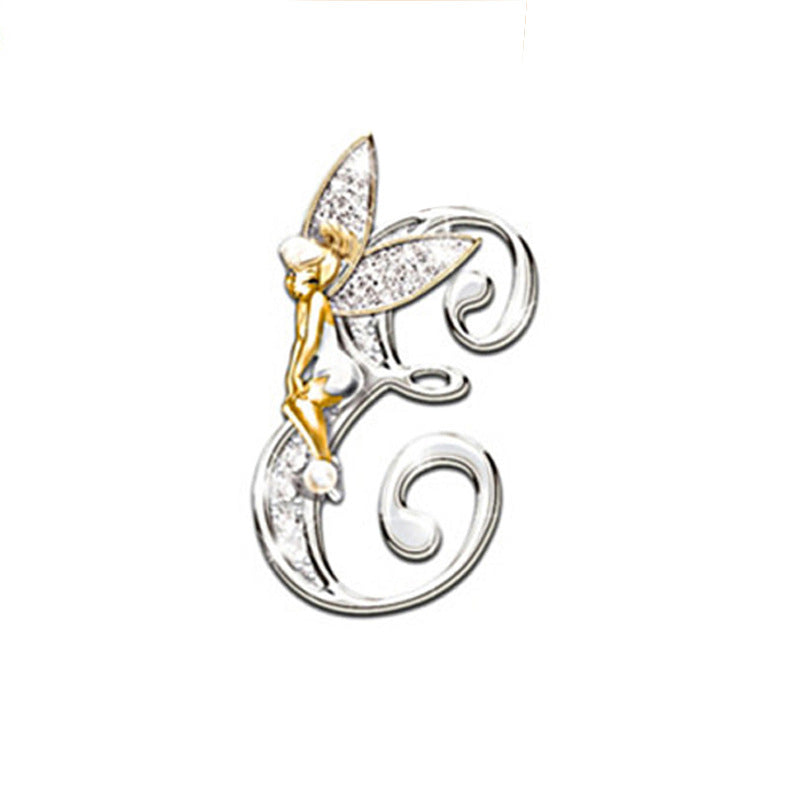 Broche de mujer con 26 letras inglesas