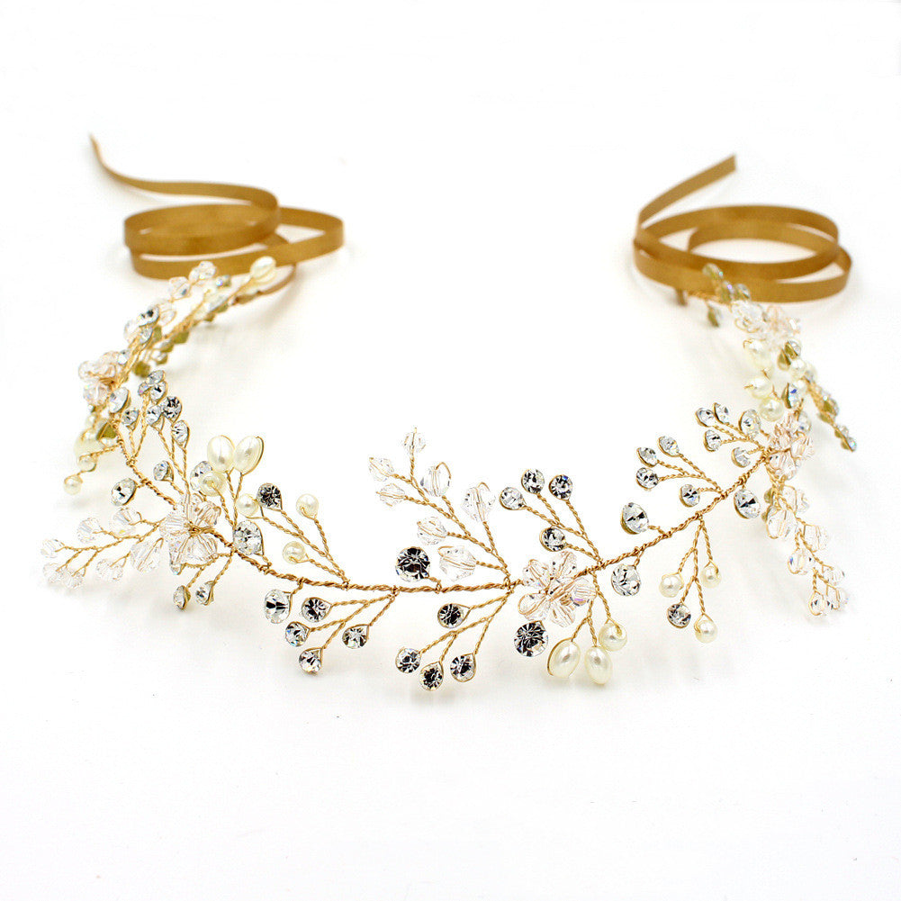 Mode Hochzeit Styling Perlenkopfschmuck