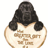 Llavero acrílico con diseño de perro enamorado