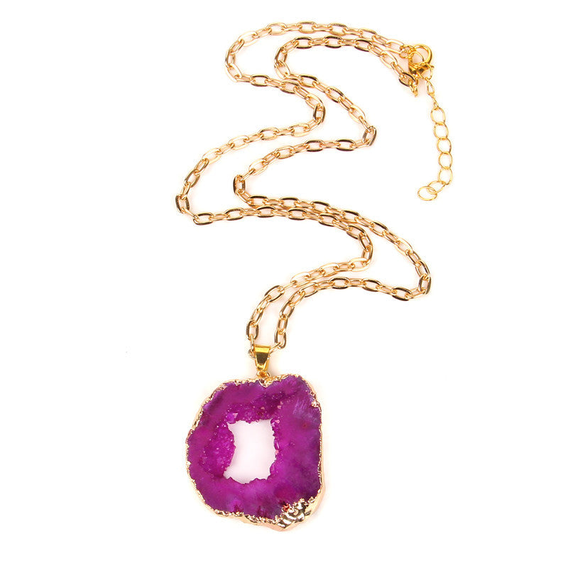 Mode Neues Produkt Temperament Natürliche Amethyst-Cluster-Halskette