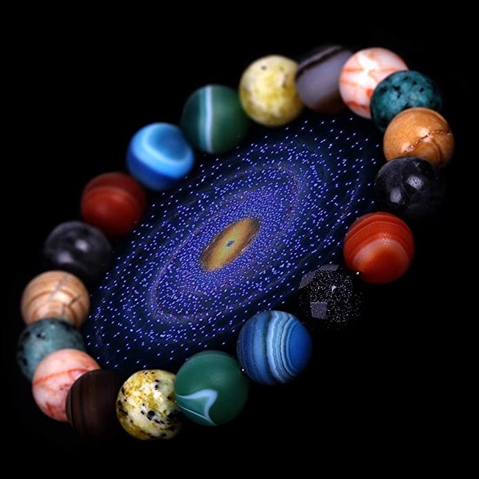 Sonnensystem Acht Steinplaneten Armband Planeten Naturstein Mala Perlen Armband Für Männer Frauen Handgemachtes Universum Solar Chakra Armband Schmuck