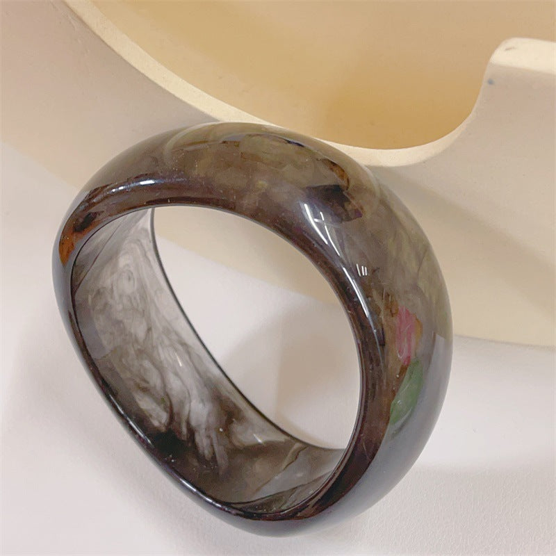 Macaron Colored Resin Shaped Geometric Bracelet