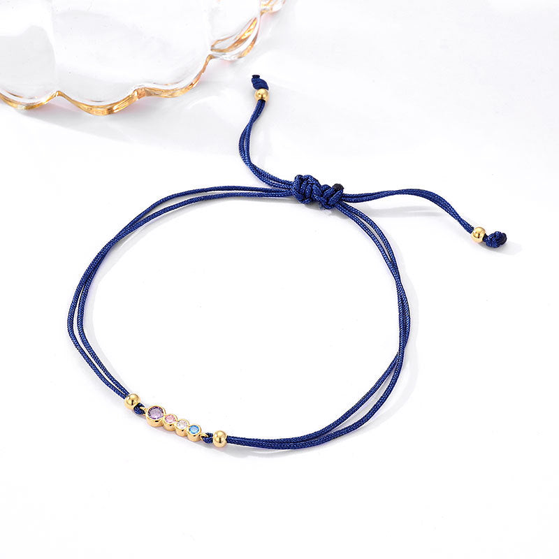 Pulsera Trenzada de Zircón Color Plata Esterlina 925