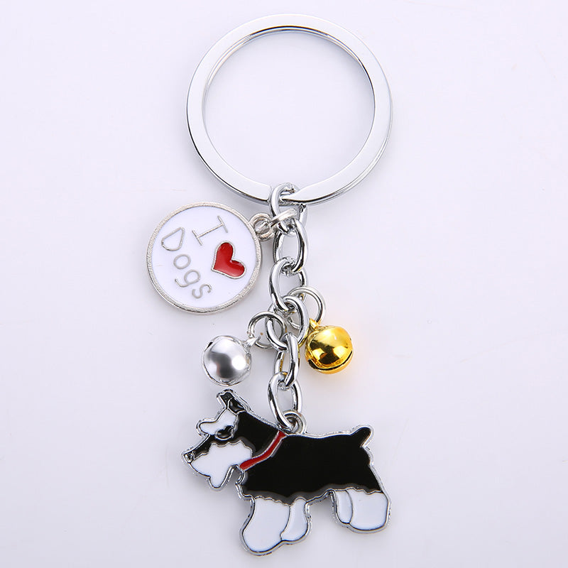 Llavero colgante creativo de metal para perro