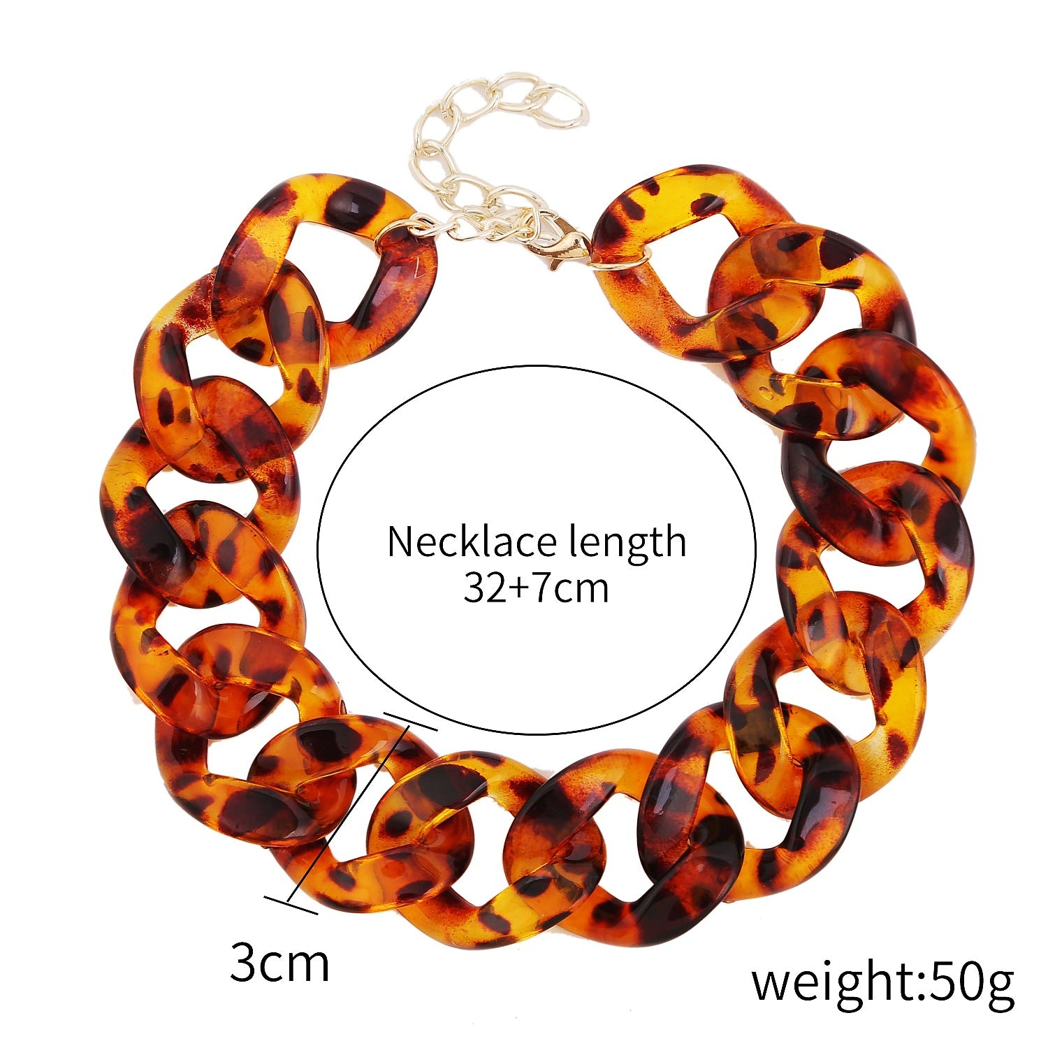 Einfache Acrylkette Halskette Damen