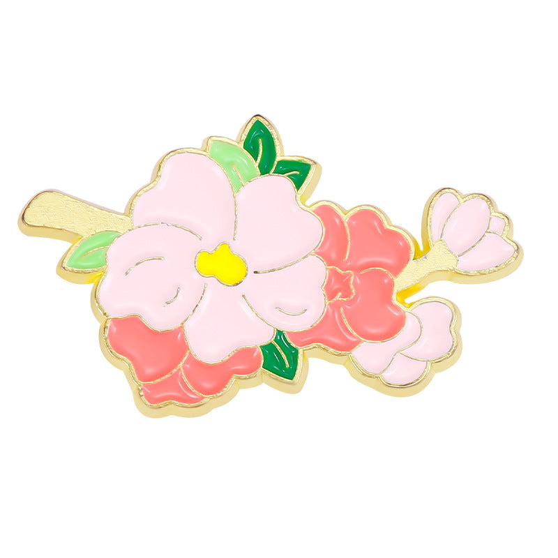 Lilien-Veilchen-Blumen-Serie Brosche