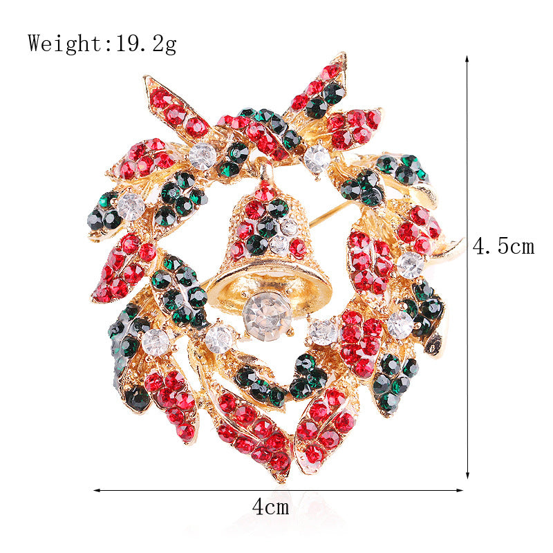 Damenmode schlichte geometrische Weihnachtsbrosche
