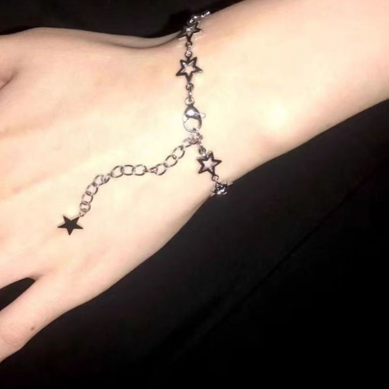 Star Chain Y2k Hot Girl Edelstahl Trendiges Zwillingsarmband Nische