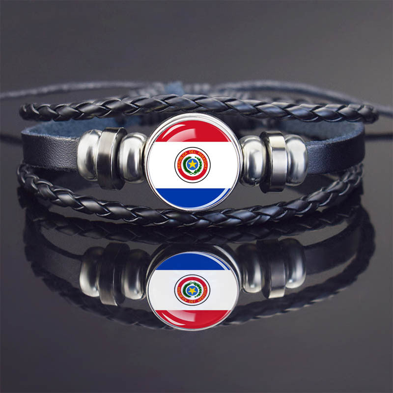 World Flag Bracelet Woven Twisted