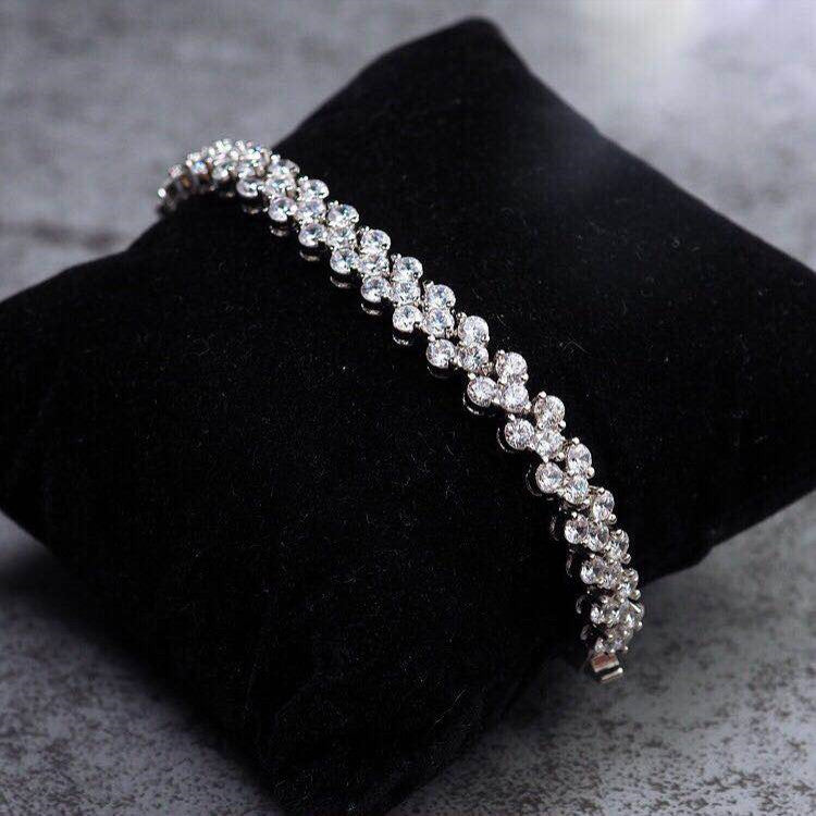 Pulsera de cristal para mujer, chapada en oro, plata y oro rosa, pulsera de terapia magnética, joyería de salud