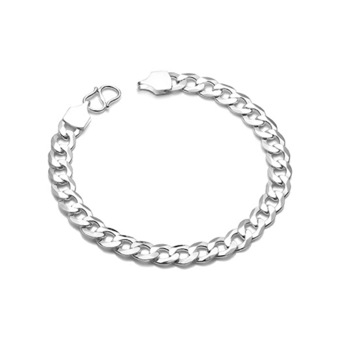 Pulsera de marca de moda urbana para hombre con cadena cubana de plata esterlina 925 y personalidad