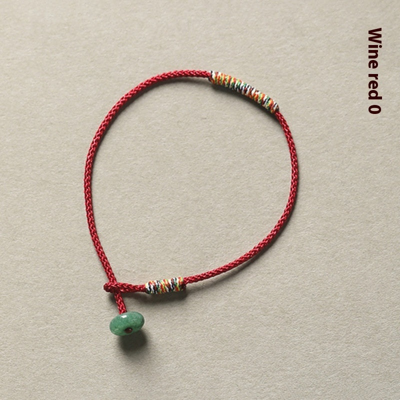 Festival del Bote del Dragón Pulsera de cuerda roja colorida Pulsera de cuerda tejida a mano