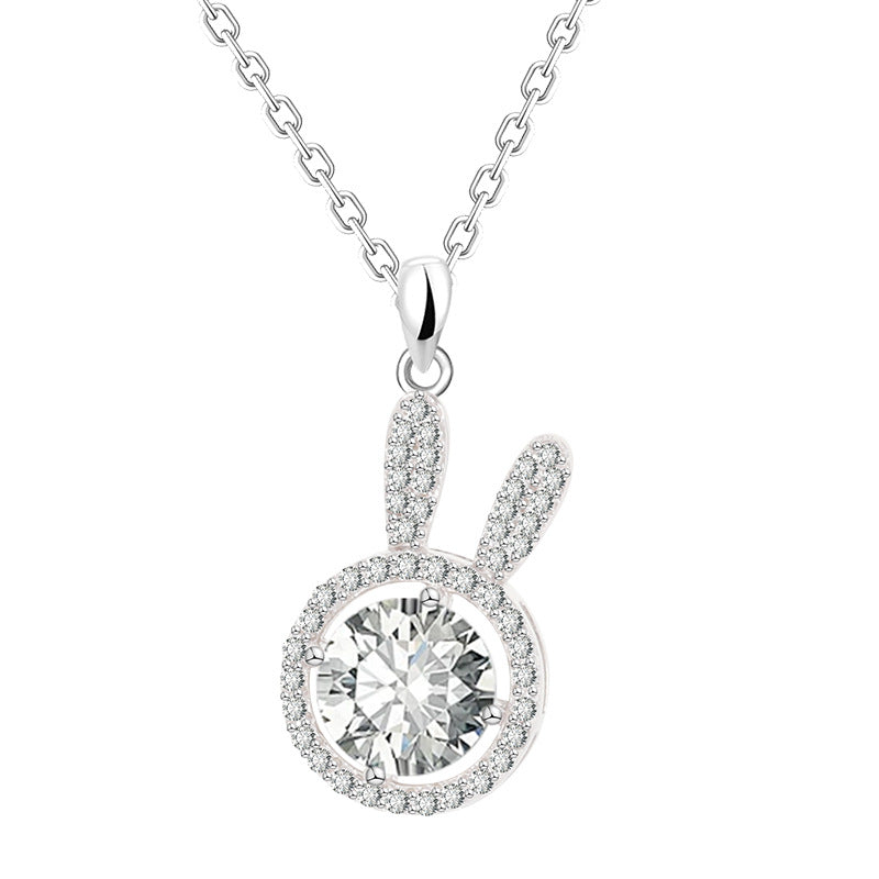 Hasenkette für Damen, aus 925er Sterlingsilber