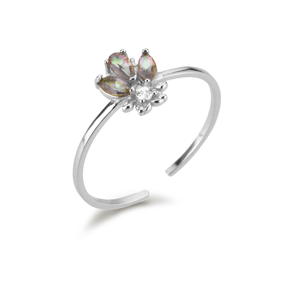 Verstellbarer Bienenstock-Ring aus Sterlingsilber, Lebhafter Mund, Feiner Schmuck