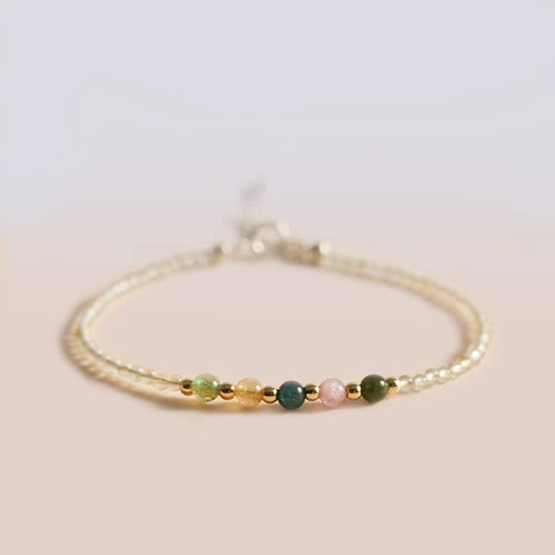 Pulsera de citrino de personalidad de moda para mujer