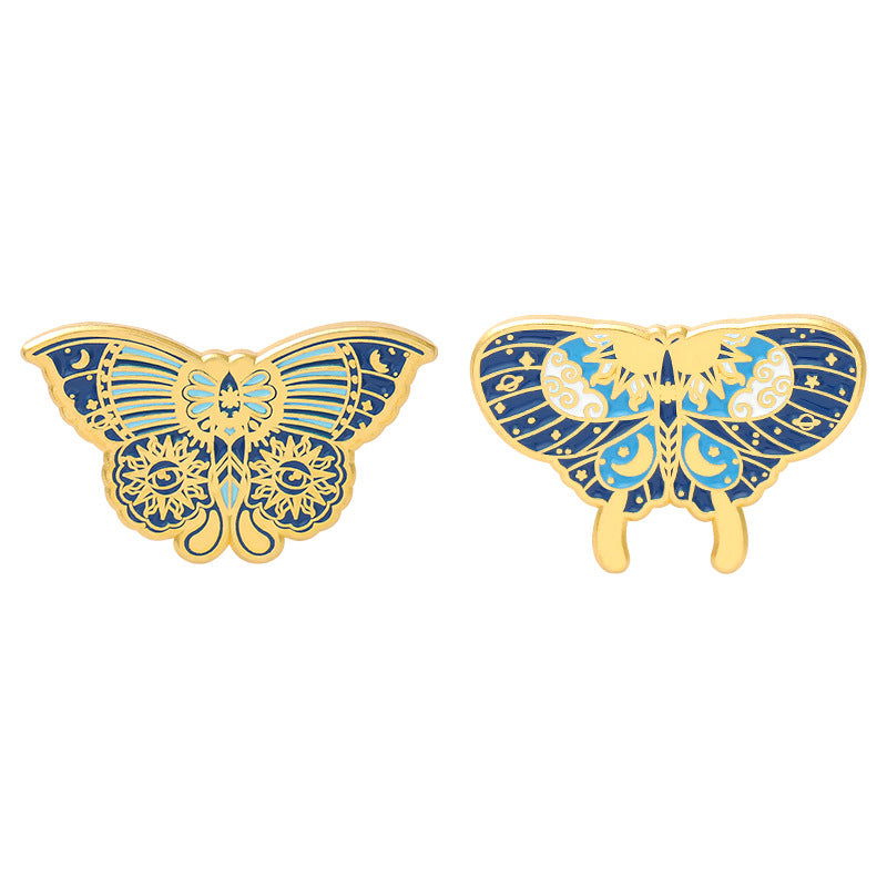 Broche de Aleación con Forma de Mariposa, Joyería Personalizada Azul