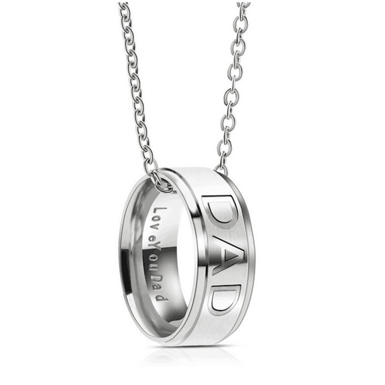 Ornament Mutterring Titanstahl-Anhänger Halsschmuck Abnehmbarer Dual-Use-Schmuck