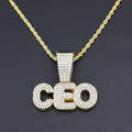 Monogram-Diamantanhänger-Halskette