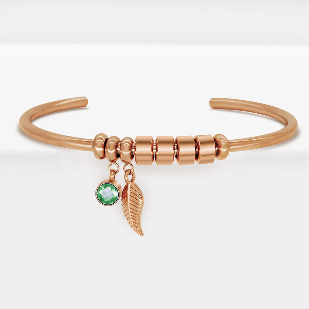 Pulsera de acero inoxidable con letras de cuentas Diy