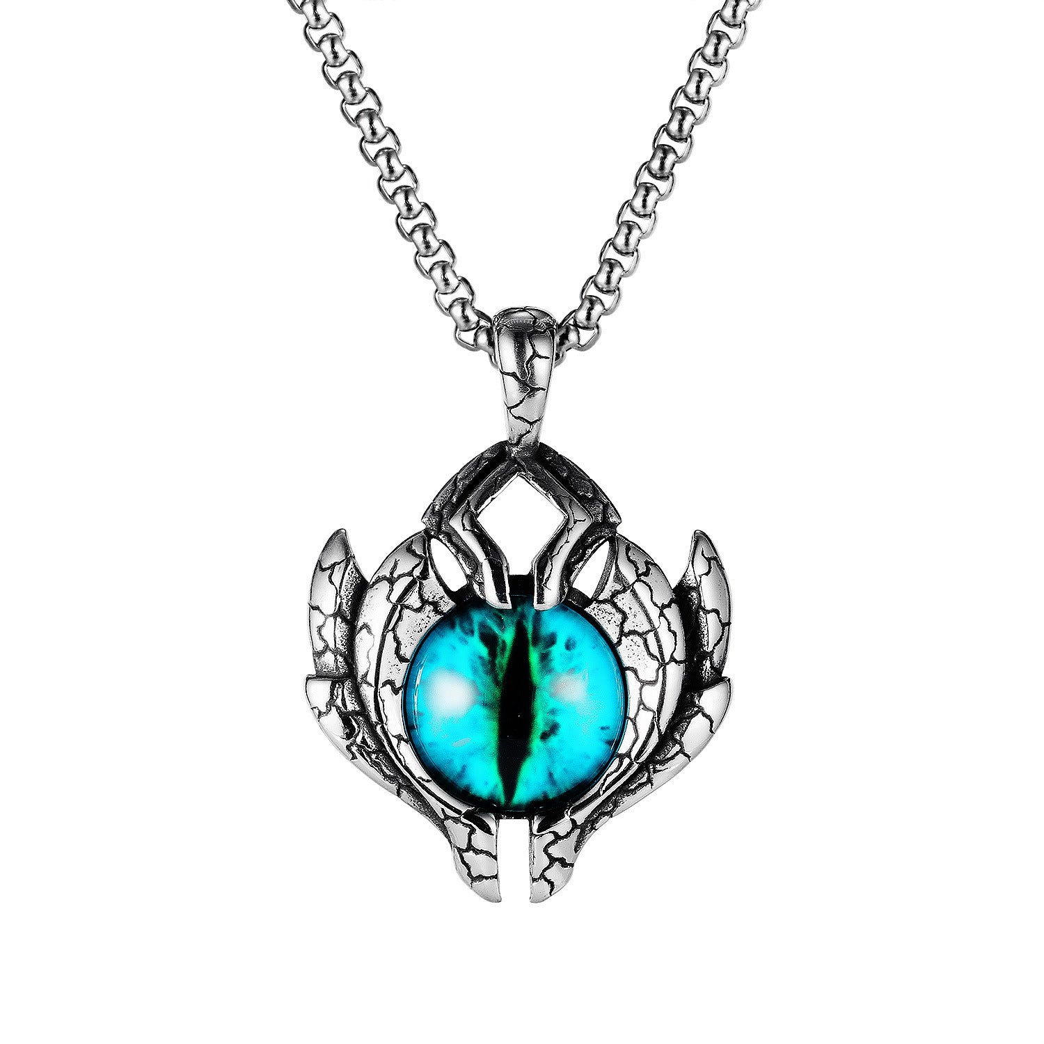 Mode Teufelsaugen Edelstahl Halskette Schmuck für Herren und Damen