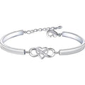 Pulsera brazalete Corazón Infinito Cristal Amor Símbolo Eterno
