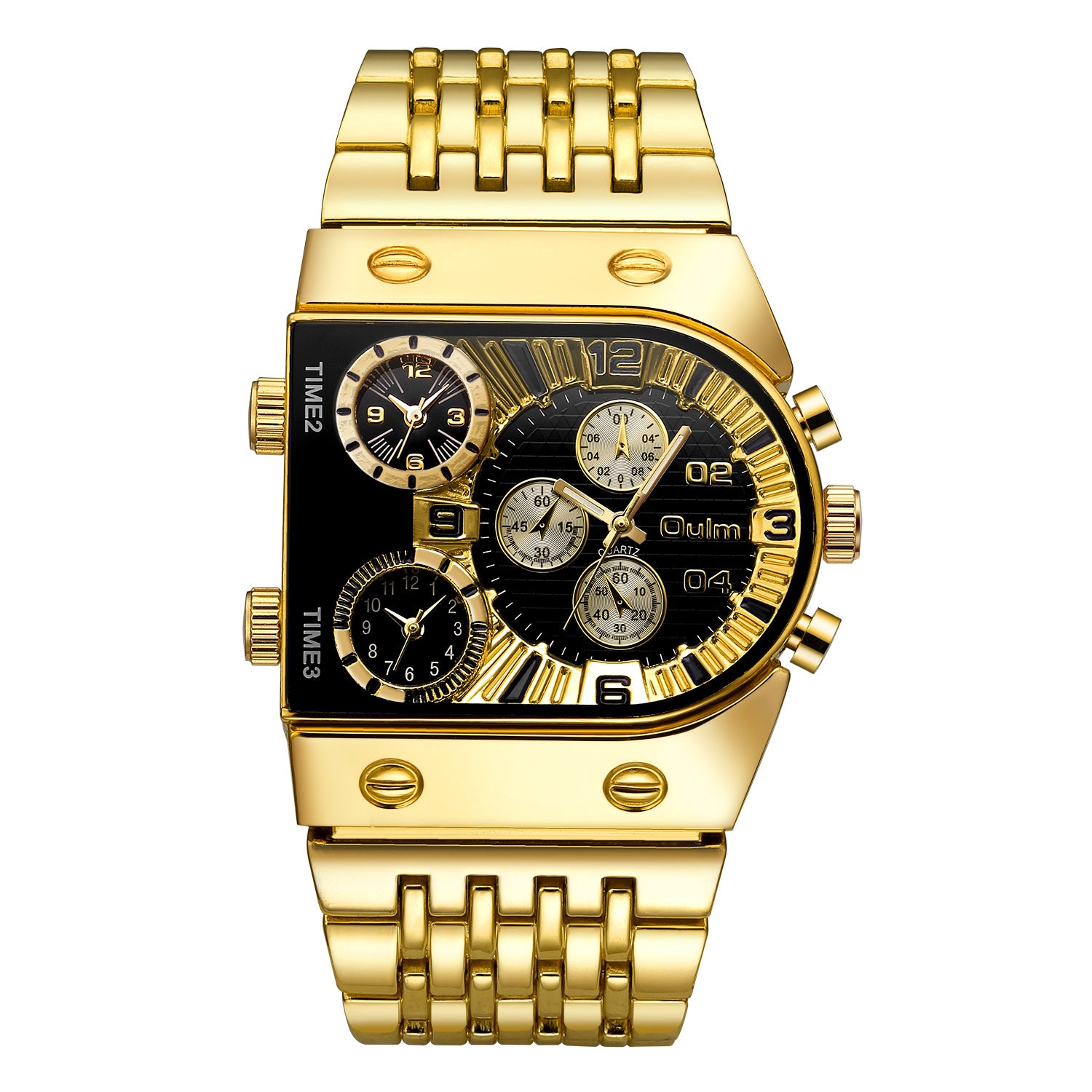 Luminous Herrenuhr Stahlband Casual Gold