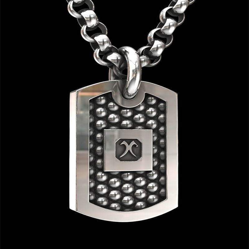 Schmuck Silber Vintage Silber Totenkopf-Anhänger Halskette