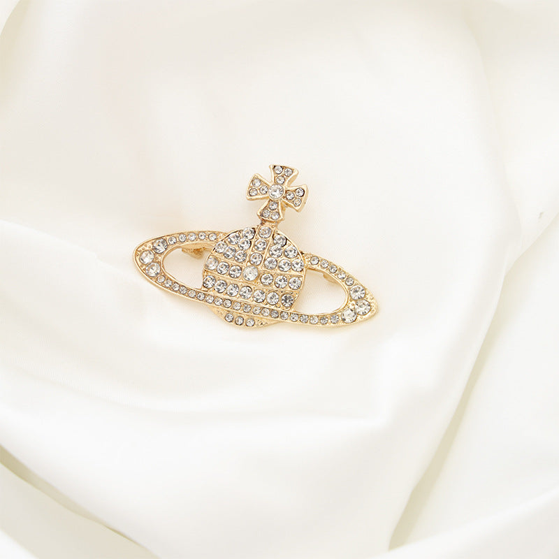 Nuevo Broche de Aleación de Alta Sensación de Nicho de Alta Gama, Pin para Abrigo y Traje, Corsage Versátil de Alta Gama