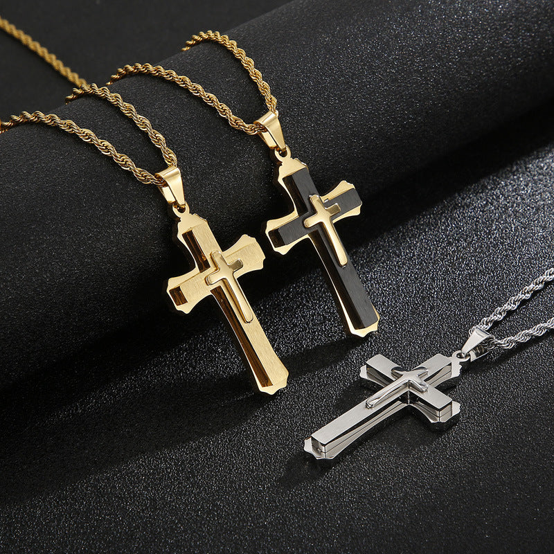Europäische und amerikanische klassische kreative Kreuz-Halskette