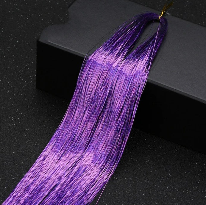 Extensión de oropel brillante para el cabello