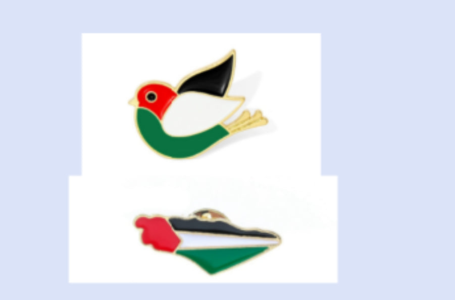 Fashion Simple Free Palestine Flag Brooch