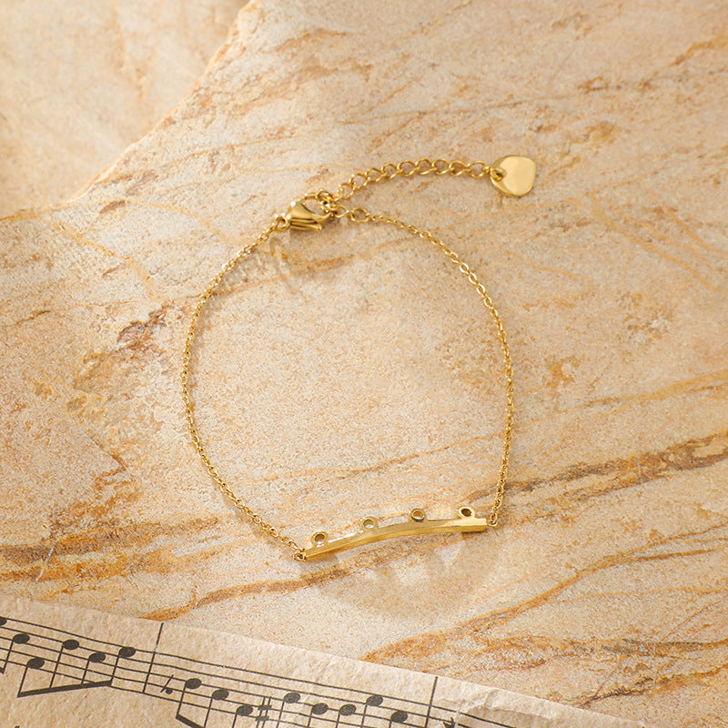 Pulsera de oro de 18K de moda geométrica simple