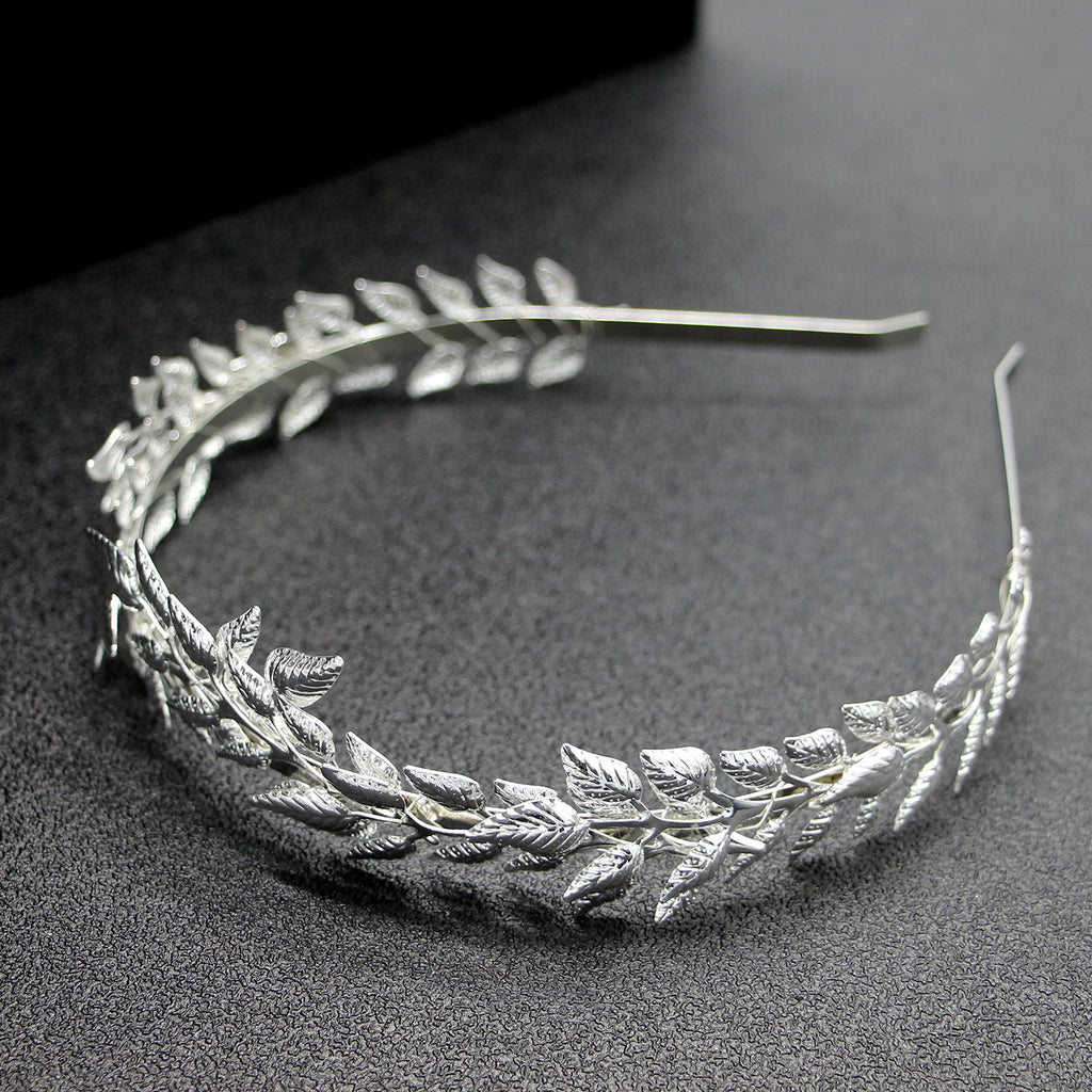 Braut Haarreif mit goldenen Blättern Legierung Krone Haarschmuck