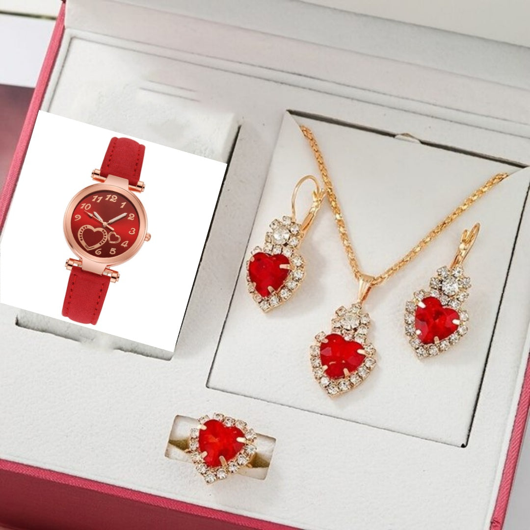Retro-Liebesuhren-Schmuckset für Damen