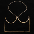 Cadena de cuerpo con diamantes de imitación tipo halter para playa, joyería, discoteca, cofre de amor