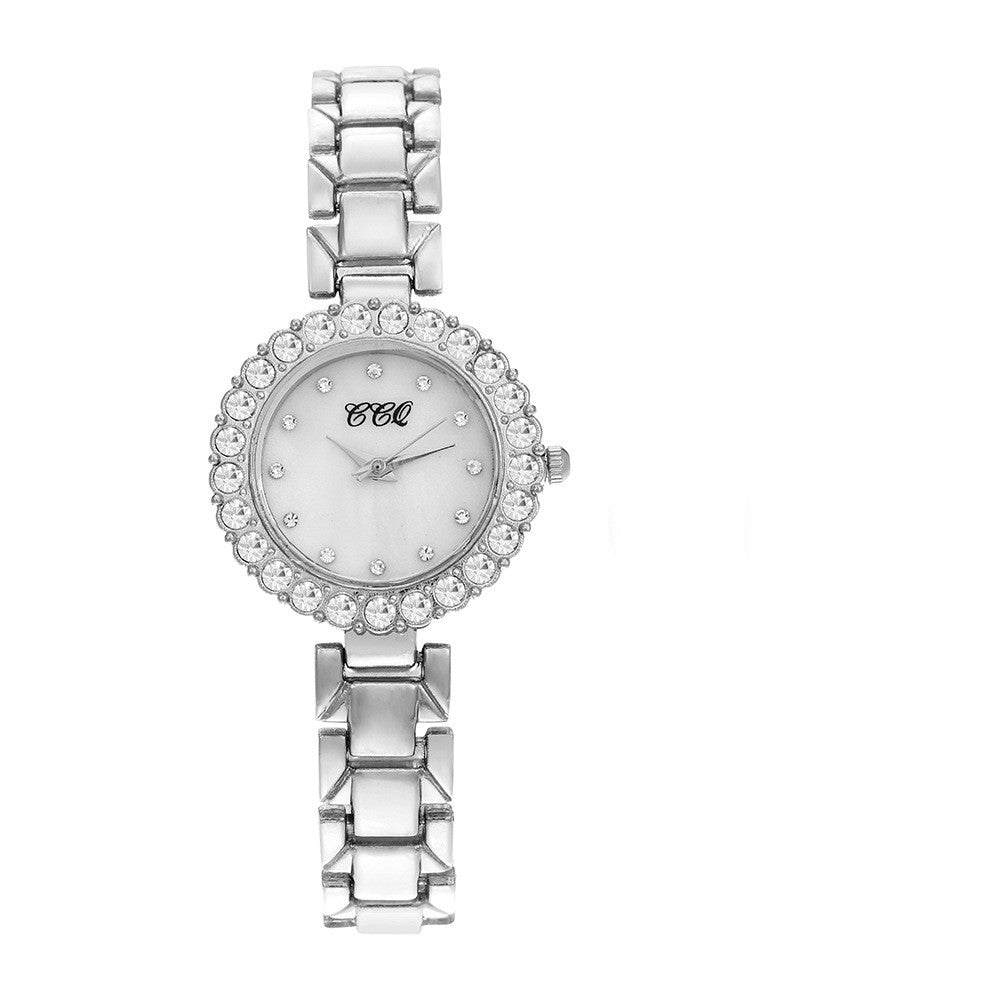Traje de reloj con brazalete de diamantes de moda para mujer