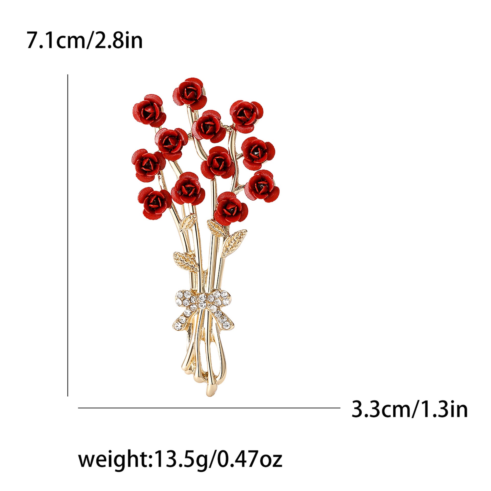 Broschen mit Emaille-Ölflecken-Glasur und Blumen der Hochzeitskollektion
