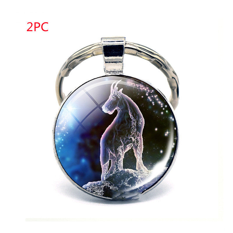 Llavero de los Doce Signos del Zodiaco, Regalo de Cumpleaños