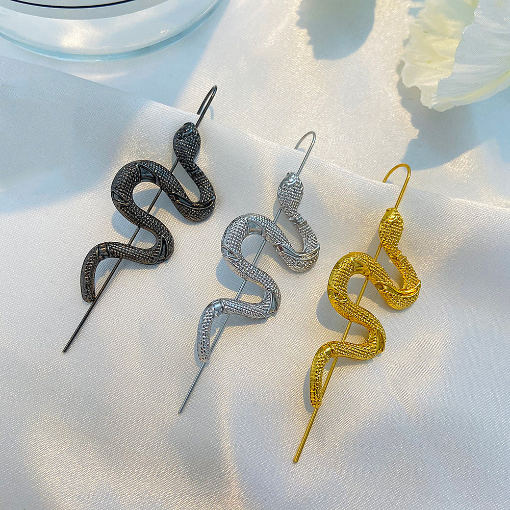 Pendiente de serpiente simulada para mujer con personalidad de moda
