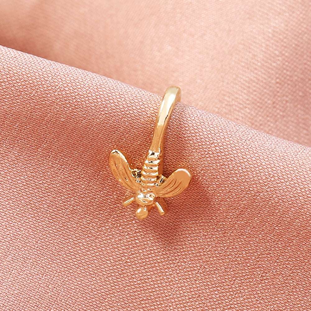 Anillo de nariz de abeja dorada, mini-lindo anillo de nariz de animal