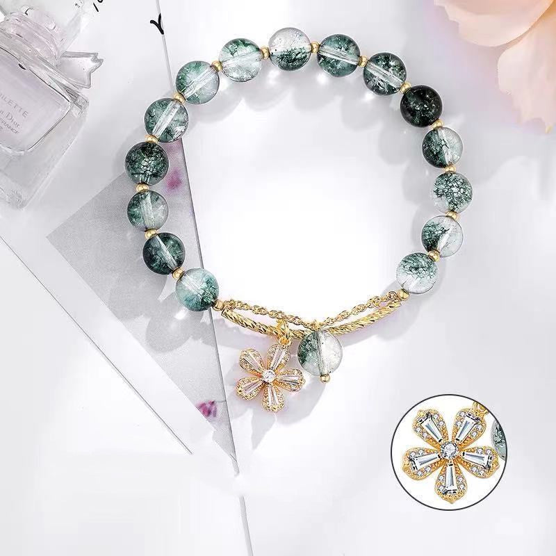 Pequeño diseño simple y próspero, pulsera de cristal con cuentas para una exitosa carrera