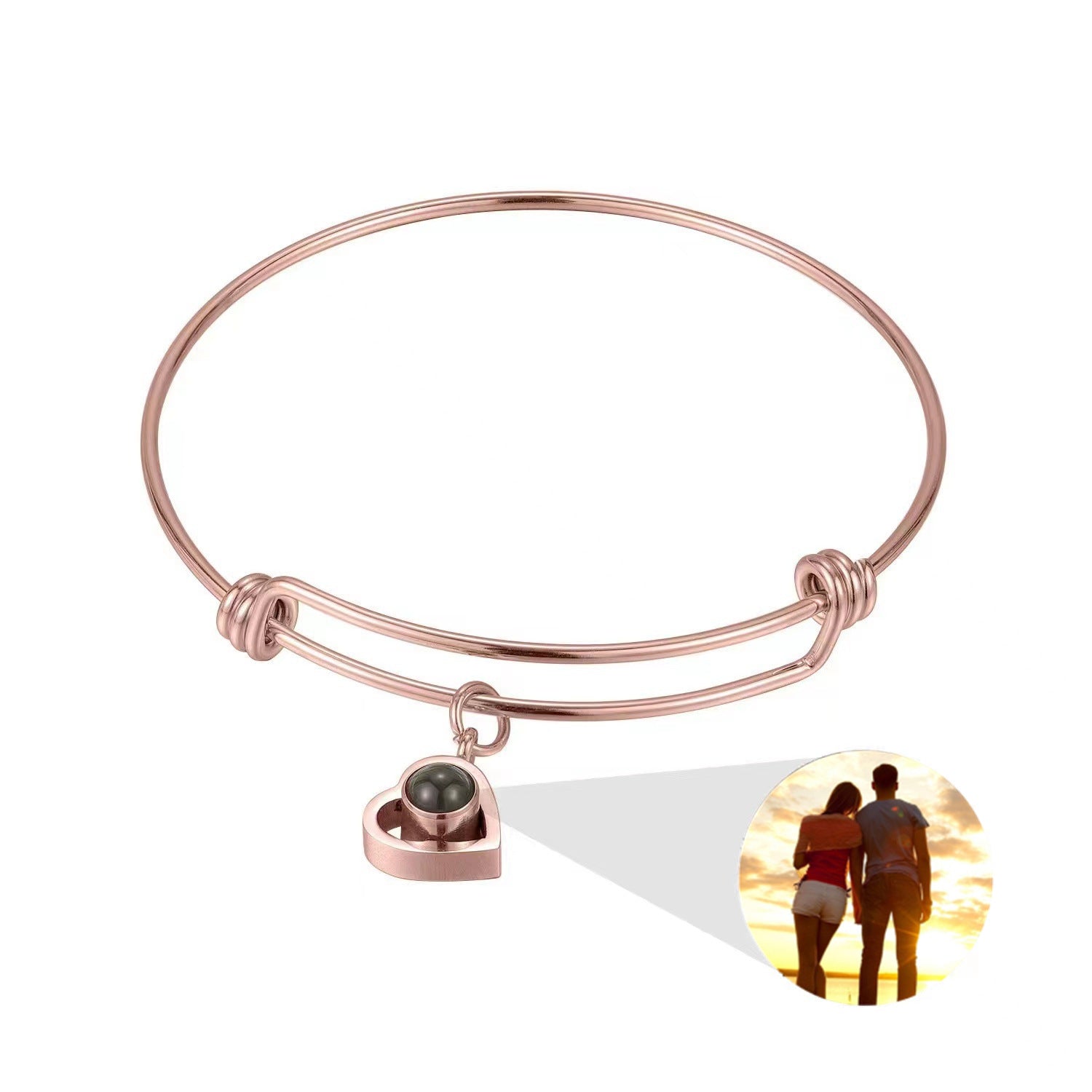 Love Heart Shaped Projection Bracelet