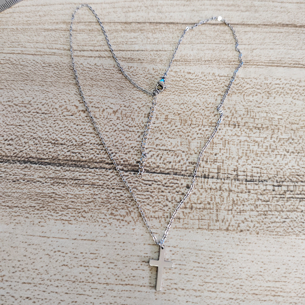 Stainless Steel Cross Pendant Necklace