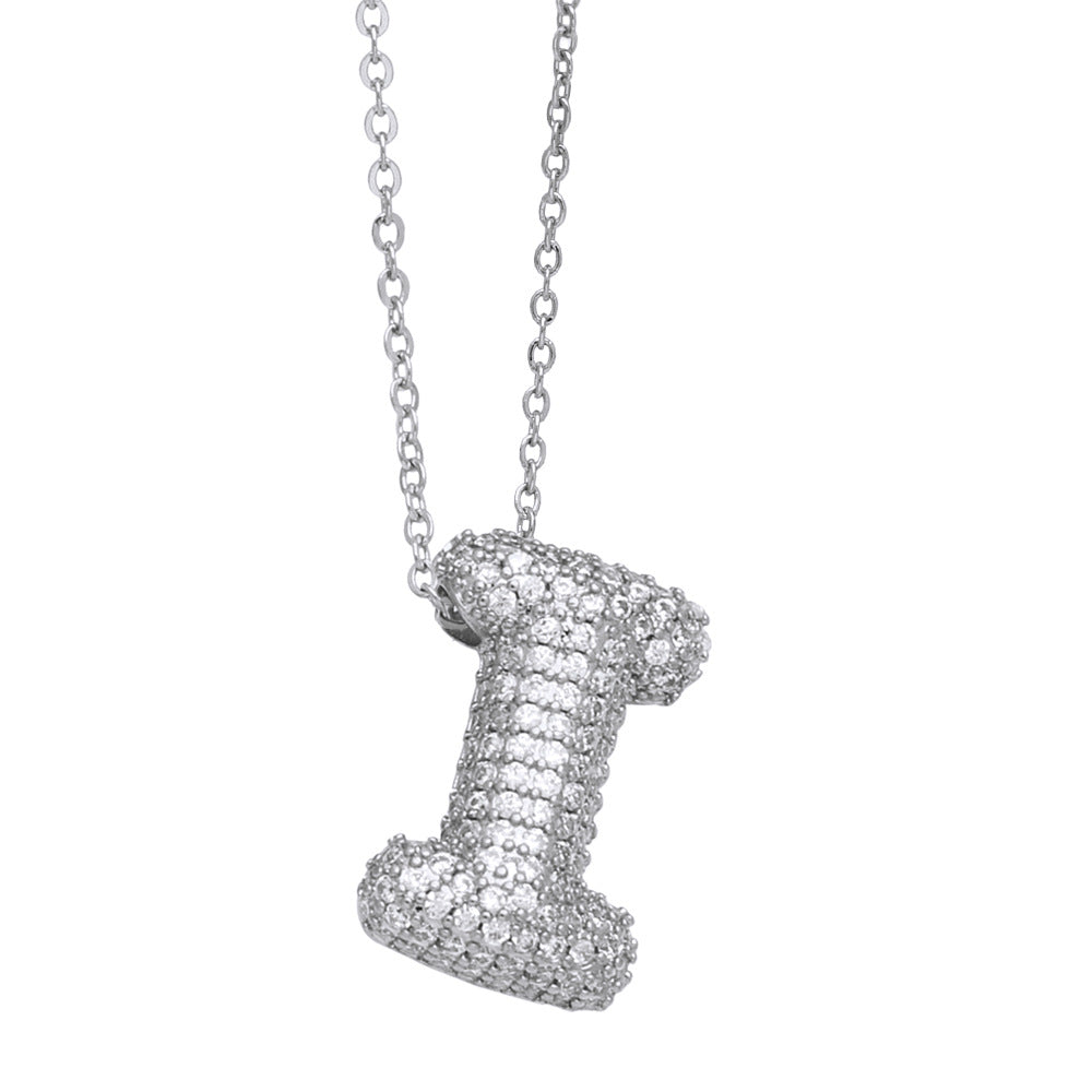 Collar con 26 letras inglesas para mujer con circonitas incrustadas